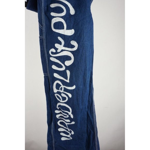 Liberty Blue Denim Overalls with Green and White Details - Picture 6 of 8